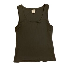 By Together Collection Black Scoop Neck Sleeveless Lined Tank Top L Made in USA